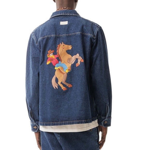 LC23 Jackets & Blazers - NWOT LC23 Embroidered Denim Overshirt Size XL